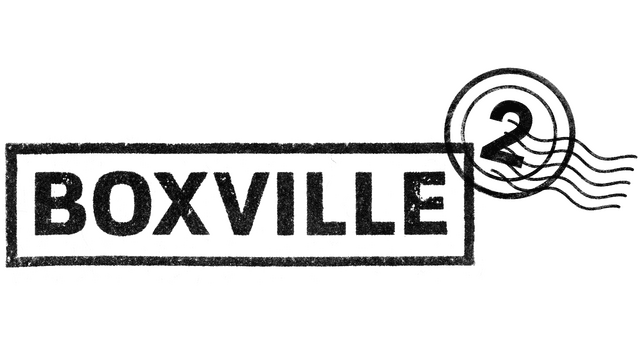 Stylized hand-drawn font with a postage stamp wavy line accent.