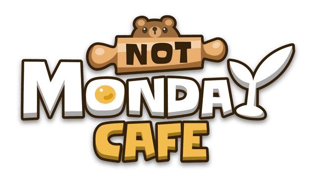 Rounded, playful font with a bear holding a rolling pin, egg 'O', and martini 'Y'.