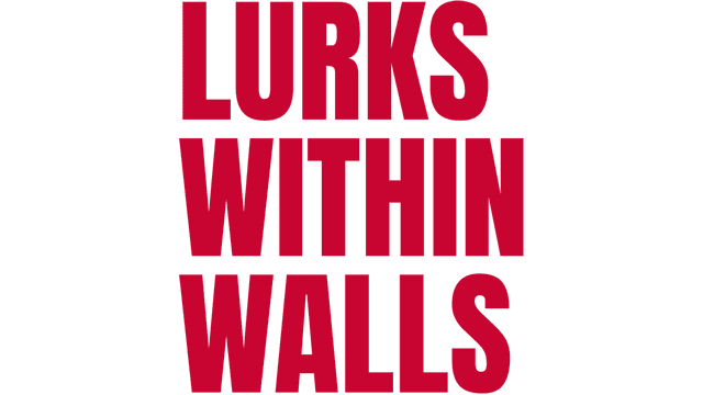 Bold, uppercase red letters with tight vertical stacking.