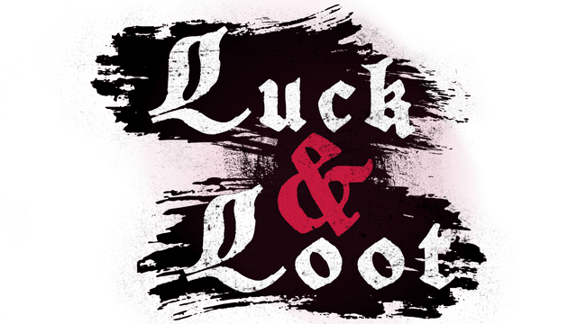 Gothic font with red "&" symbol, brushstroke elements, uneven edges.