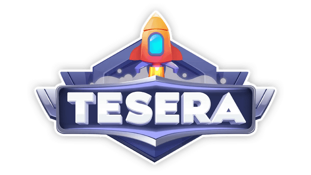 Bold, blocky letters with a vibrant rocket icon above.