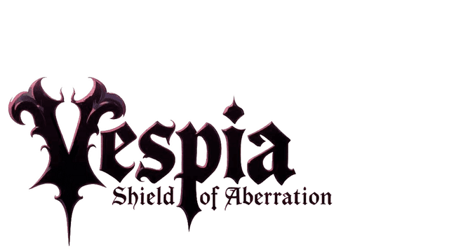 Gothic font with ornate, spiked letters and sharp, shadowy accents.