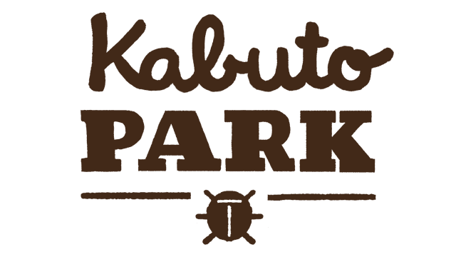 Retro script for top text, bold block letters below, beetle icon centered.