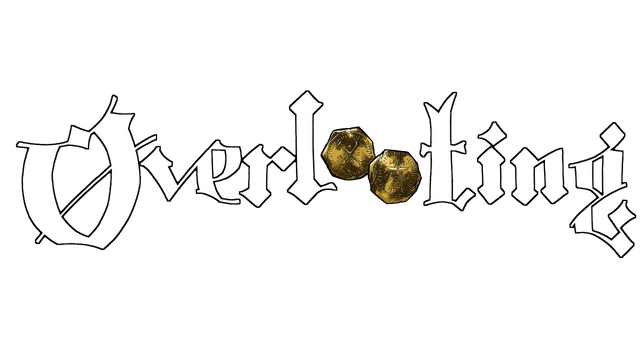Gothic-style font with gold coin accents replacing two "o" letters.
