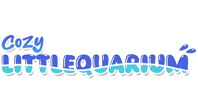 Playful blue font with wavy effects and a water splash accent.