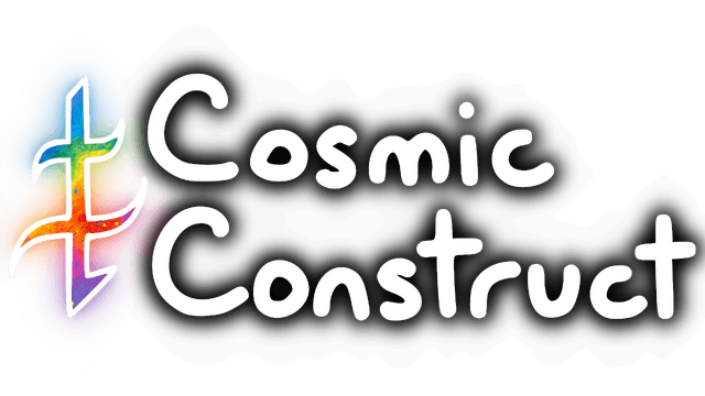 Rounded, playful font with glossy rainbow gradient abstract symbol.