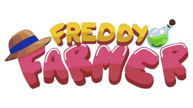 Rounded, playful font with letter shadowing. Straw hat and potion accent.