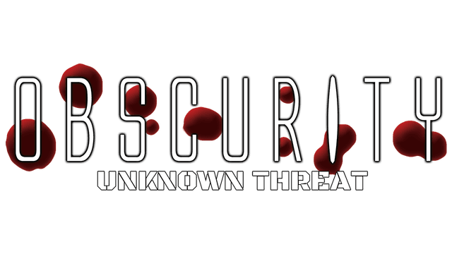 Sleek text with elongated letters, red splatter accents.
