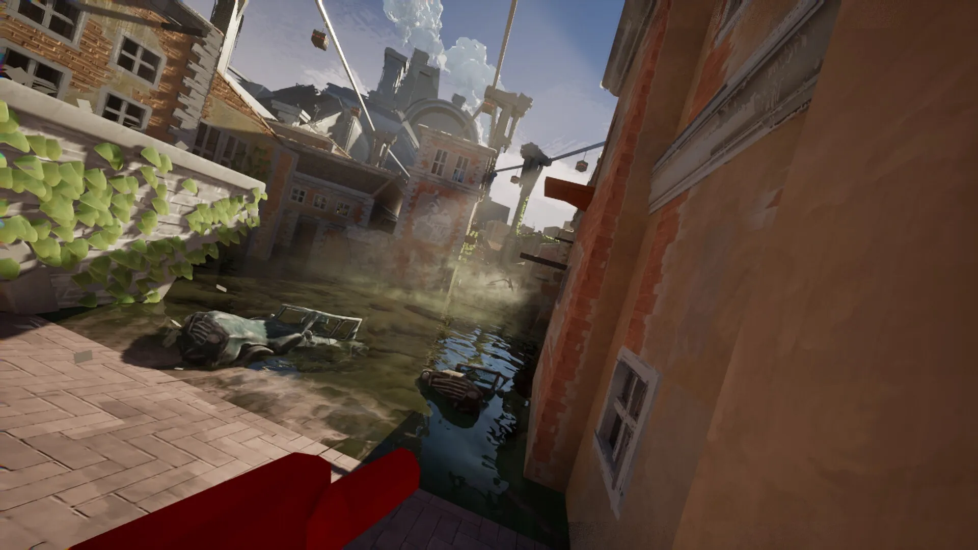 Boars in Rome: Rooftop parkour above flooded streets and overgrown buildings in a post-apocalyptic cityscape