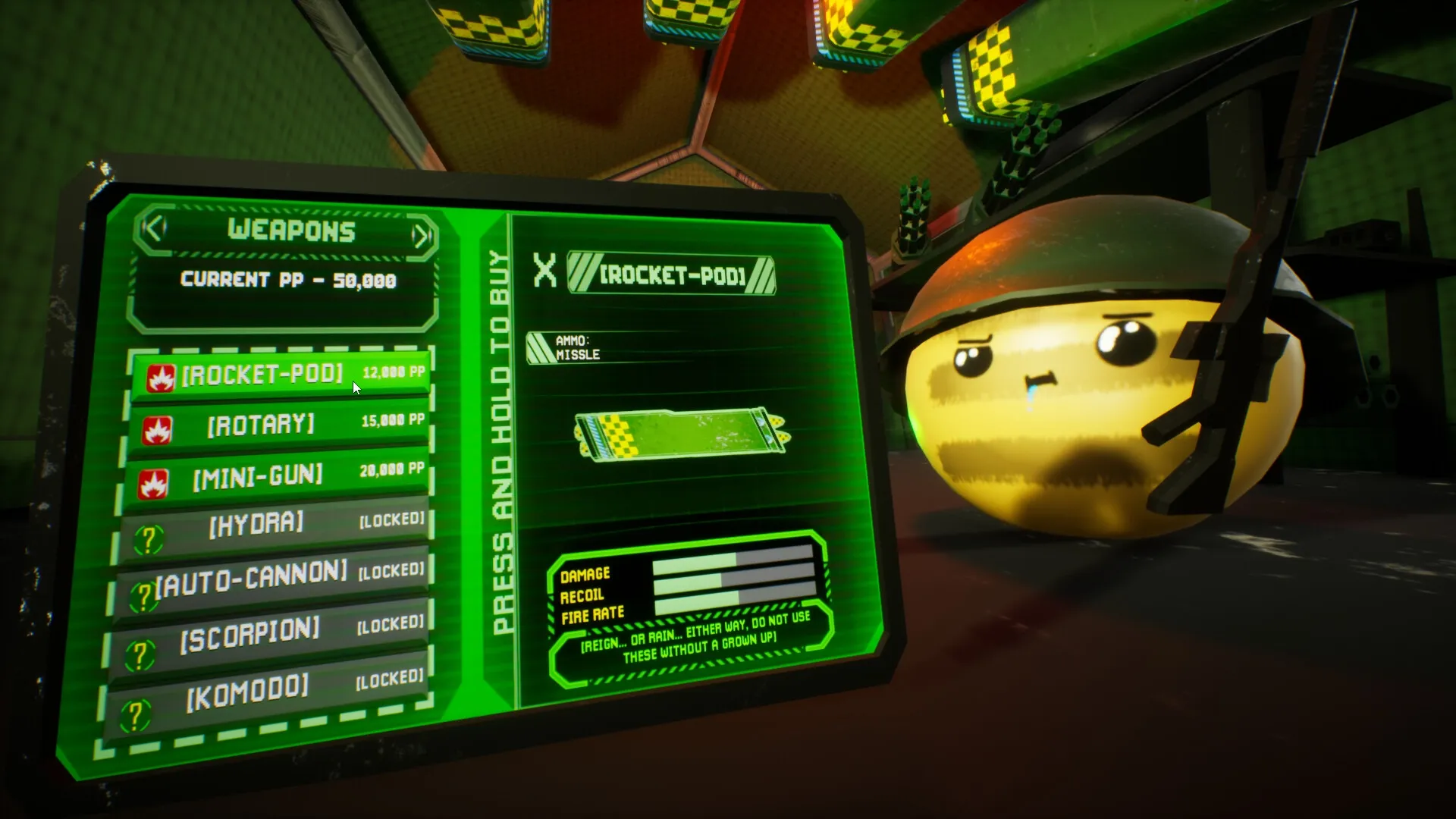EVAC: Screenshot showing game interface and gameplay elements