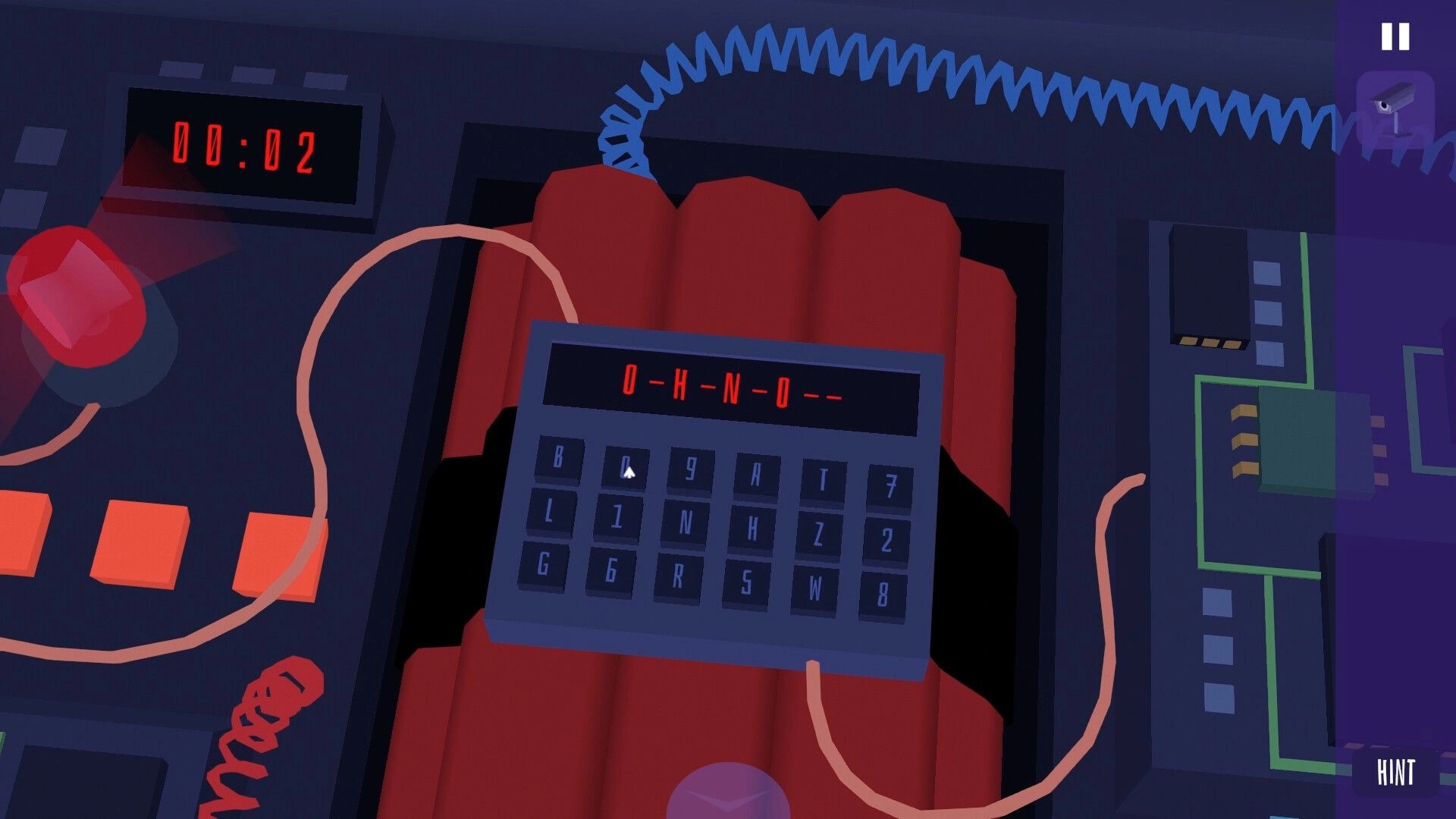 Agent of Veil: Countdown timer with keypad puzzle on bomb defusal screen in tense espionage setting