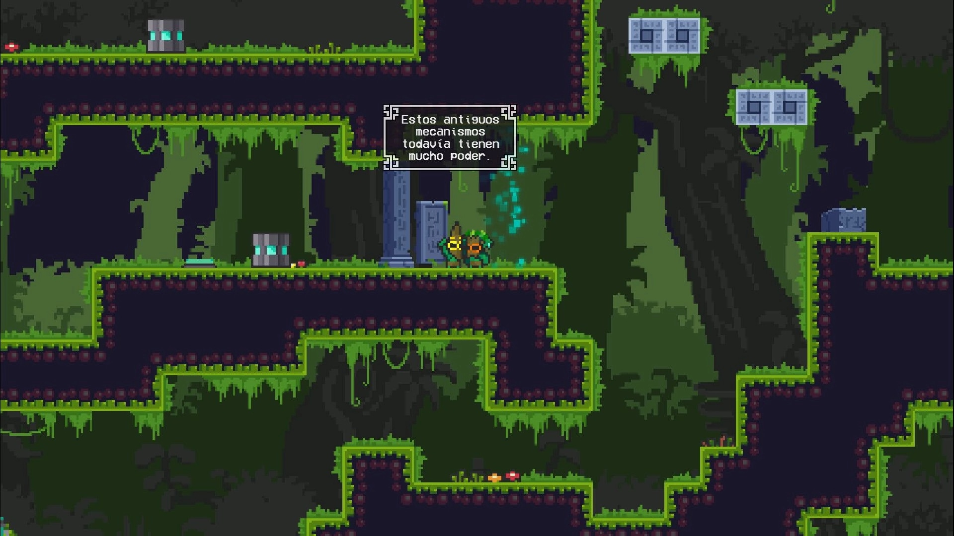 Akaku Forest: Aki-Maku examines ancient mechanisms in a lush, layered platforming environment