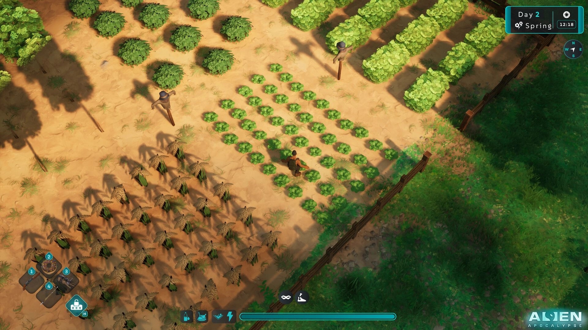 Alien Apocalypse: Screenshot showing game interface and gameplay elements