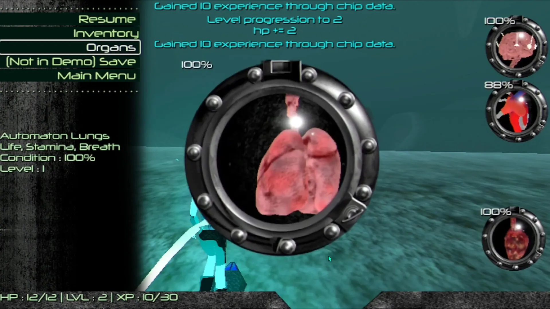 Automaton Heart: Screenshot showing game interface and gameplay elements