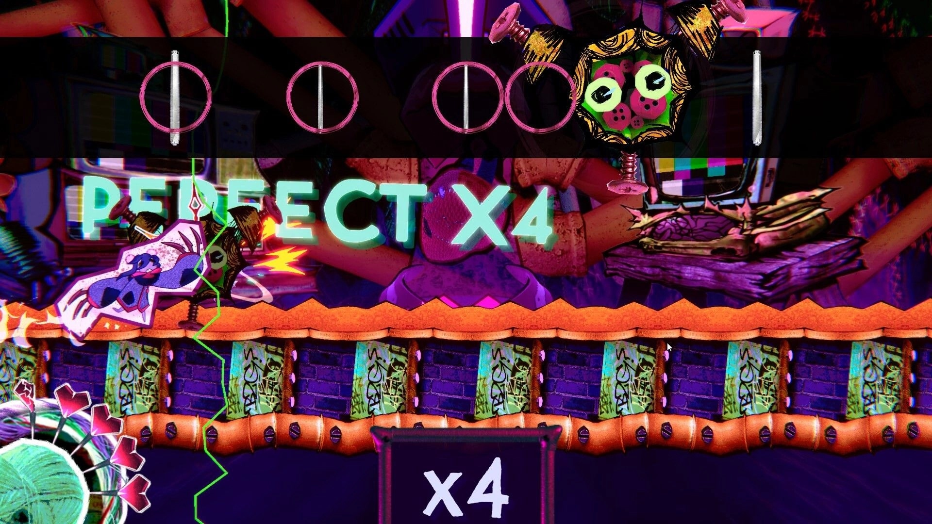 Beat, Heart, Beat: Perfect combo achieved with vibrant visuals and dynamic rhythm cues in action