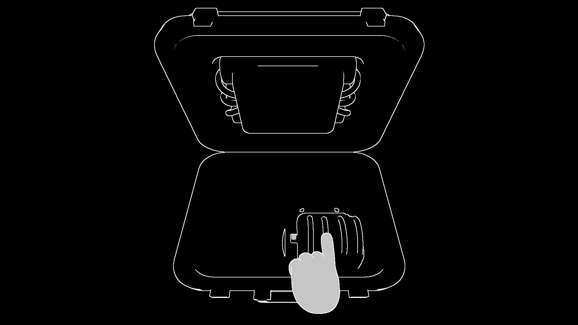 BOMBANANA!: Hand cursor spinning a combination lock on an open case in a dark bomb workshop UI.