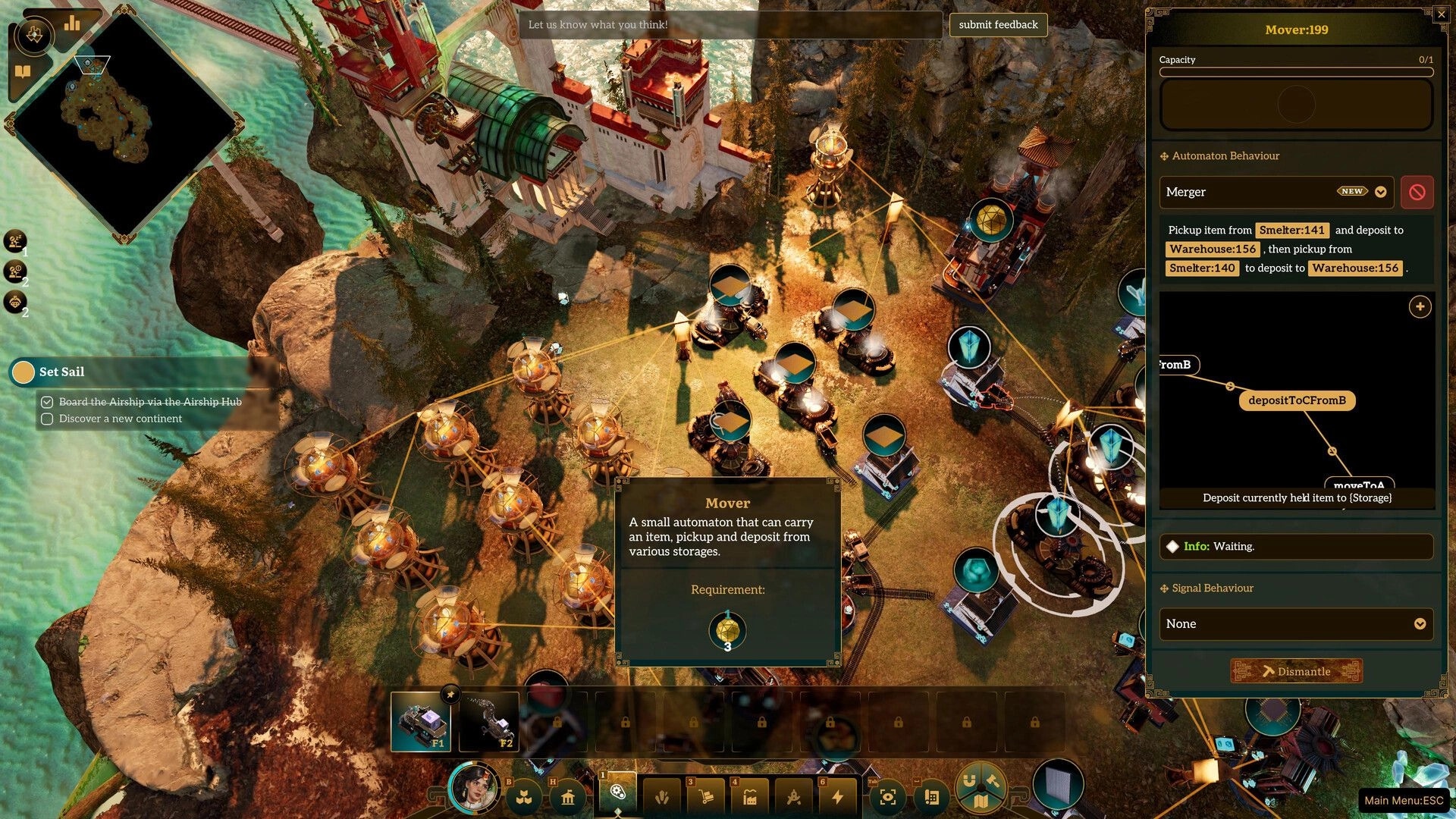 Brave New Wonders: Automaton management with task setup in a coastal factory environment.