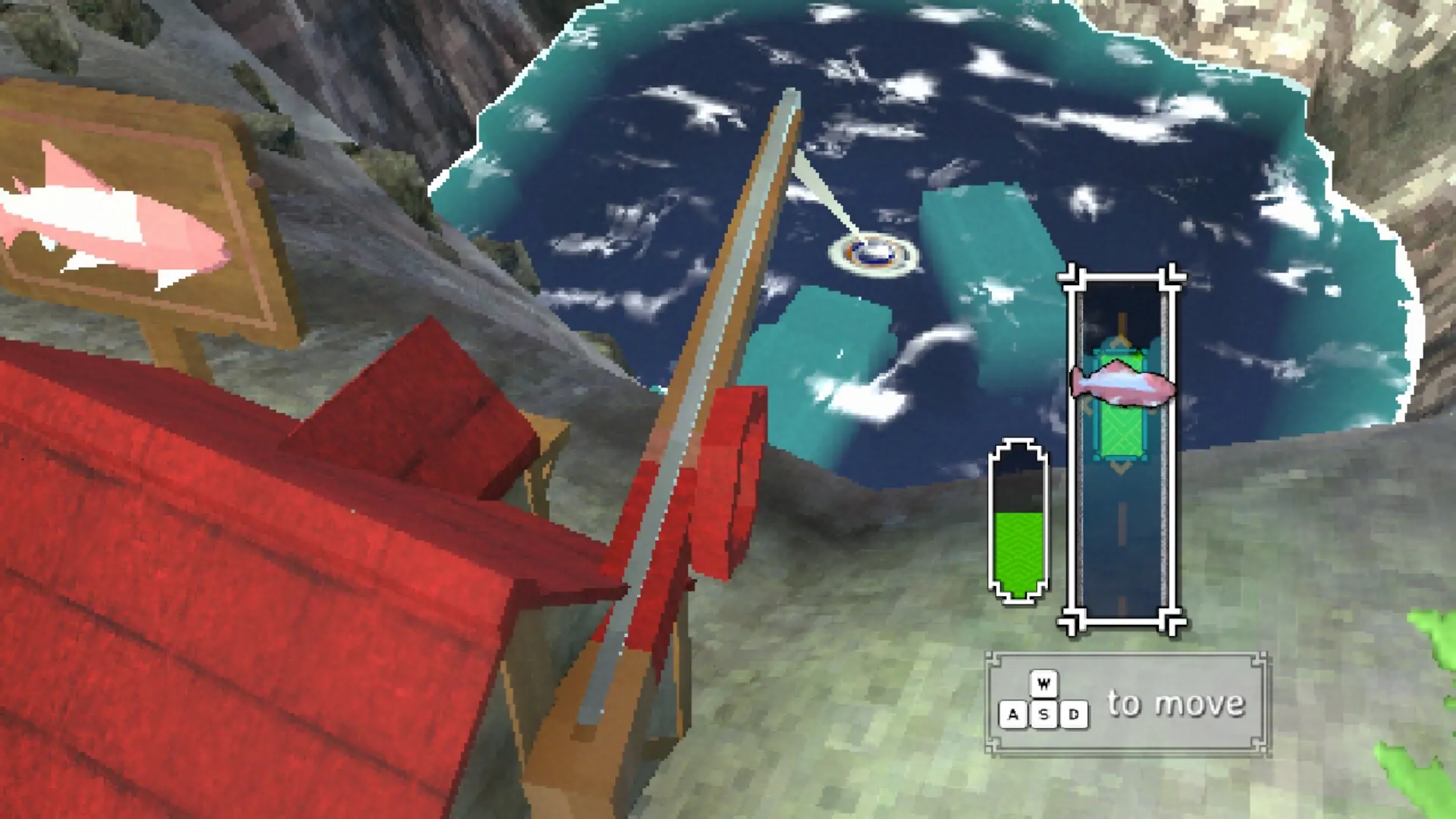 Building Relationships: Fishing interface with cars instead of fish on a cliffside overlooking the ocean