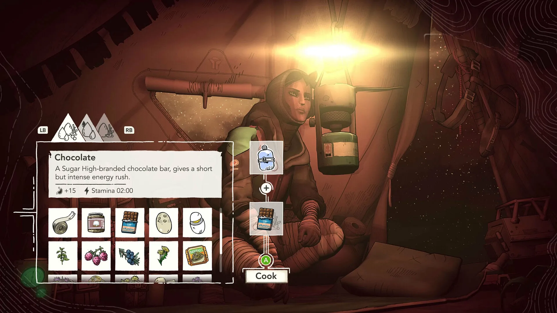 Cairn: Screenshot showing game interface and gameplay elements