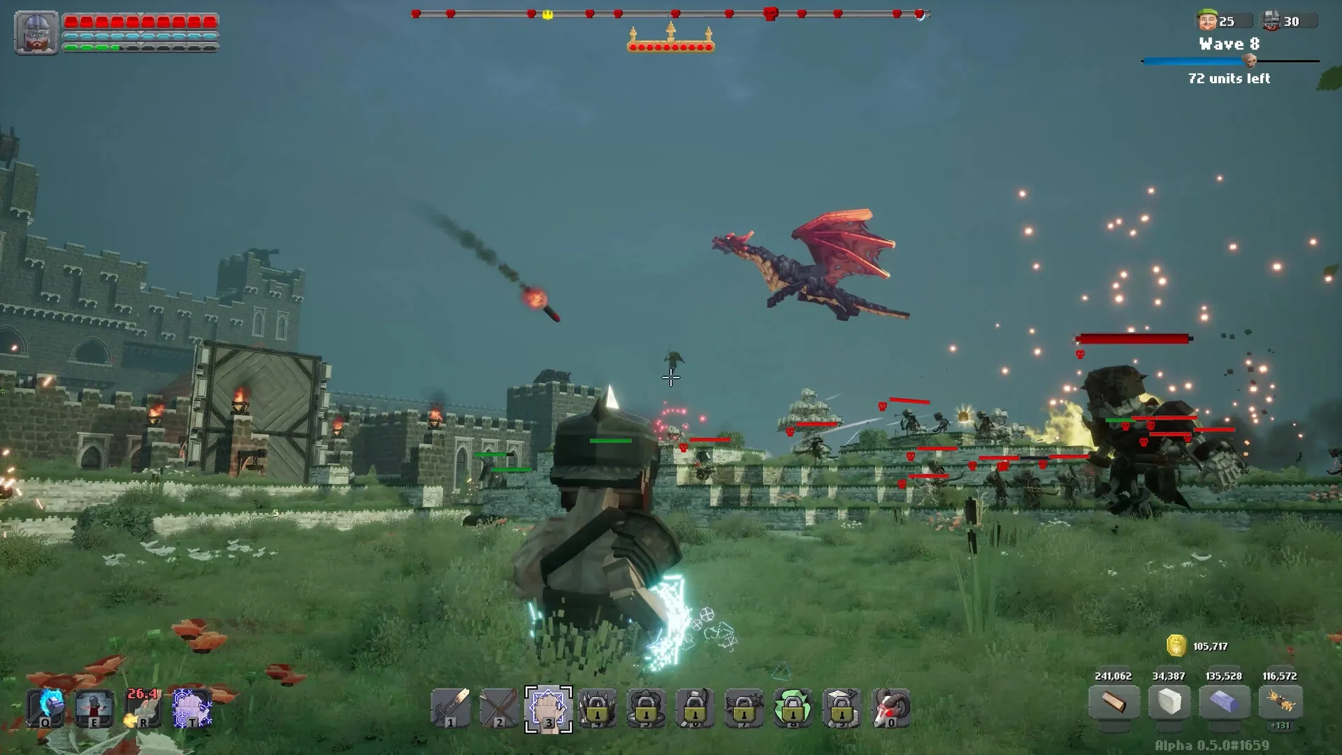 Castle Craft: Screenshot showing game interface and gameplay elements
