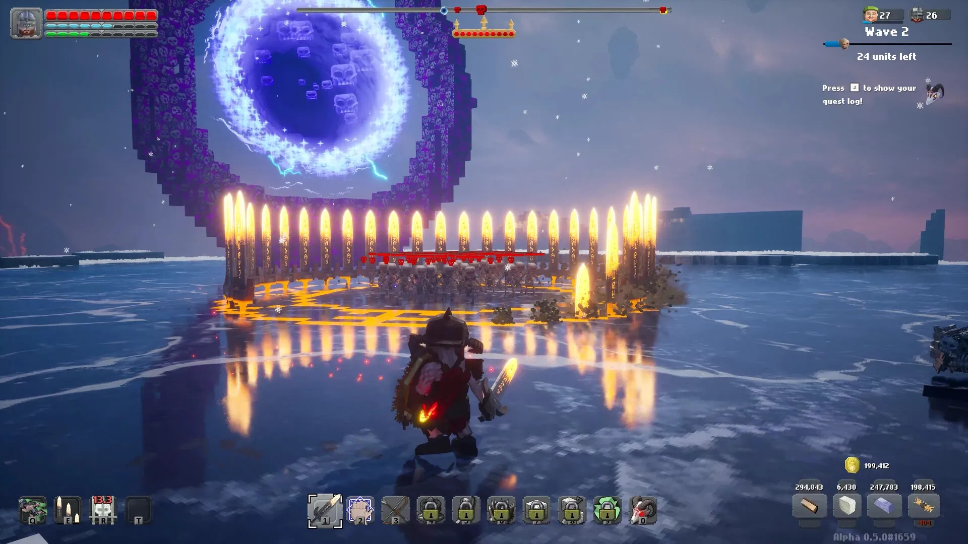 Castle Craft: Screenshot showing game interface and gameplay elements