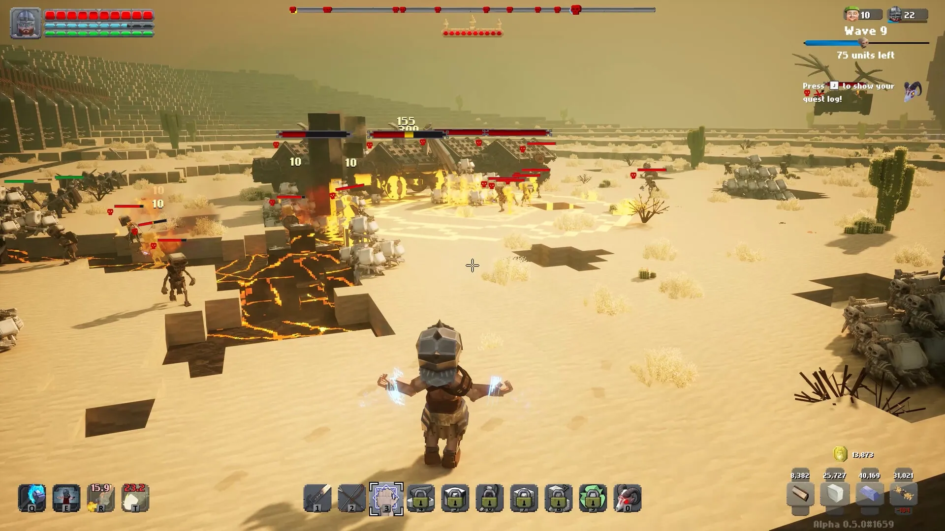 Castle Craft: Screenshot showing game interface and gameplay elements