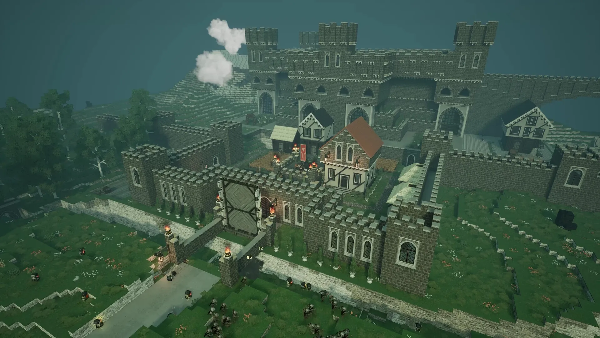 Castle Craft: Screenshot showing game interface and gameplay elements
