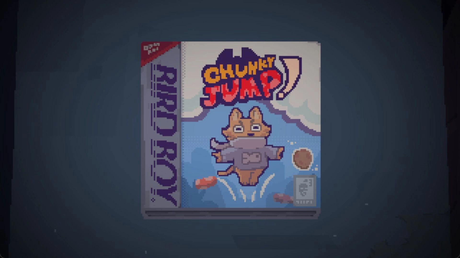 Chunky JUMP!: Game cover art featuring BIRD BOY jumping with acorns and clouds in the background.