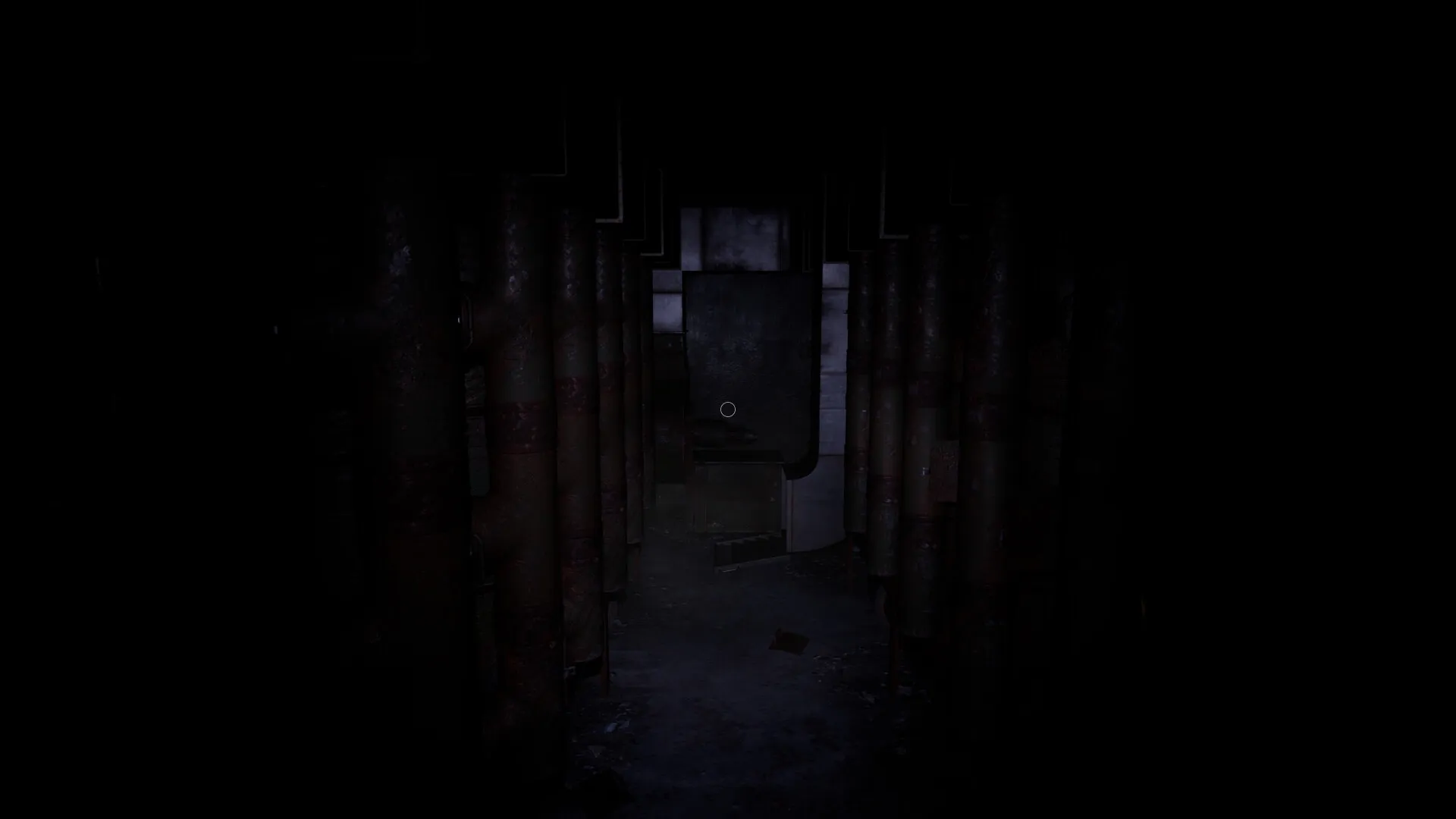 CONFINED: Navigating a dark corridor filled with rusty pipes in an abandoned soviet bunker