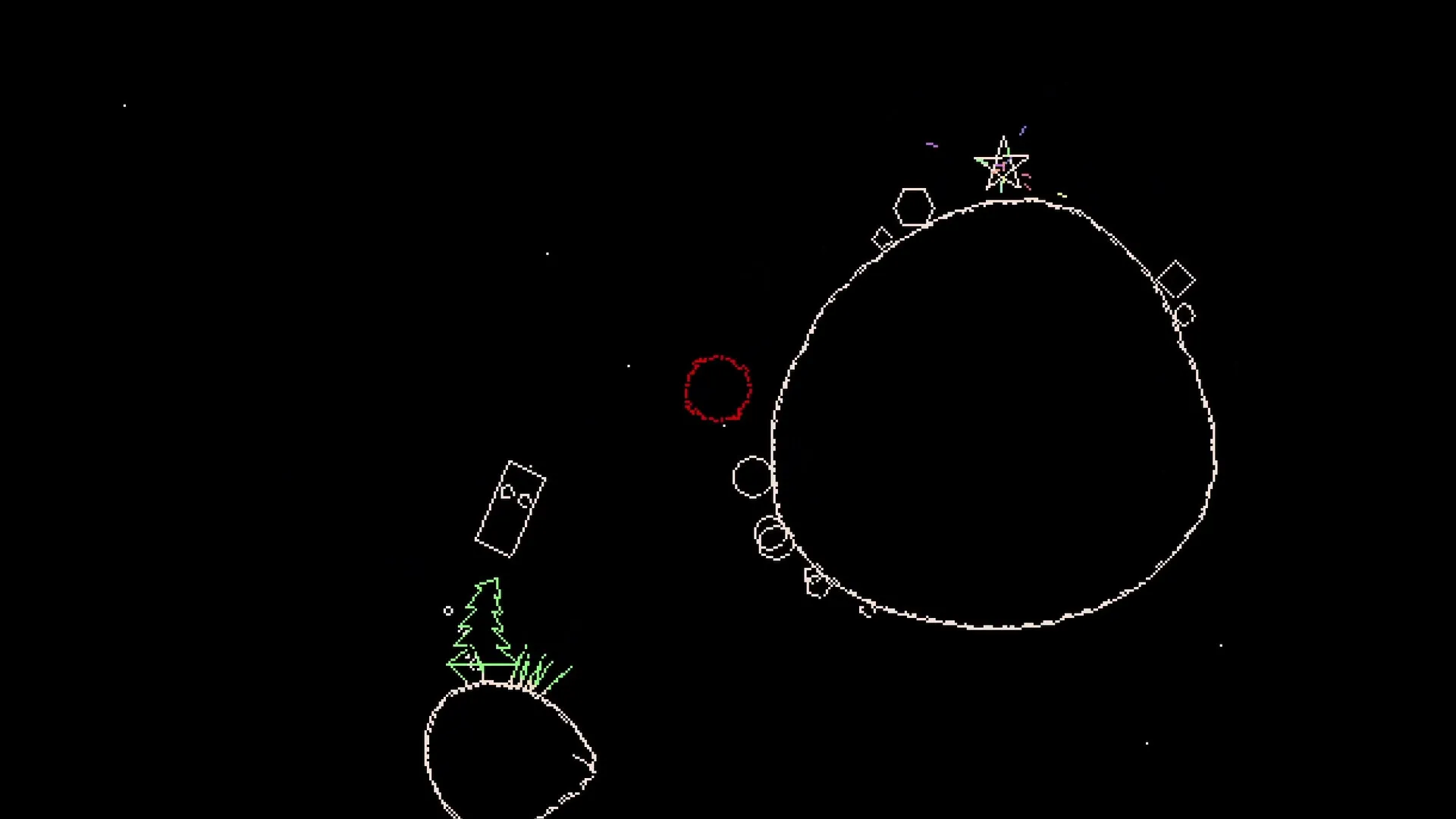 Crunda: Player navigating floating platforms and obstacles in space-themed asteroid belt environment