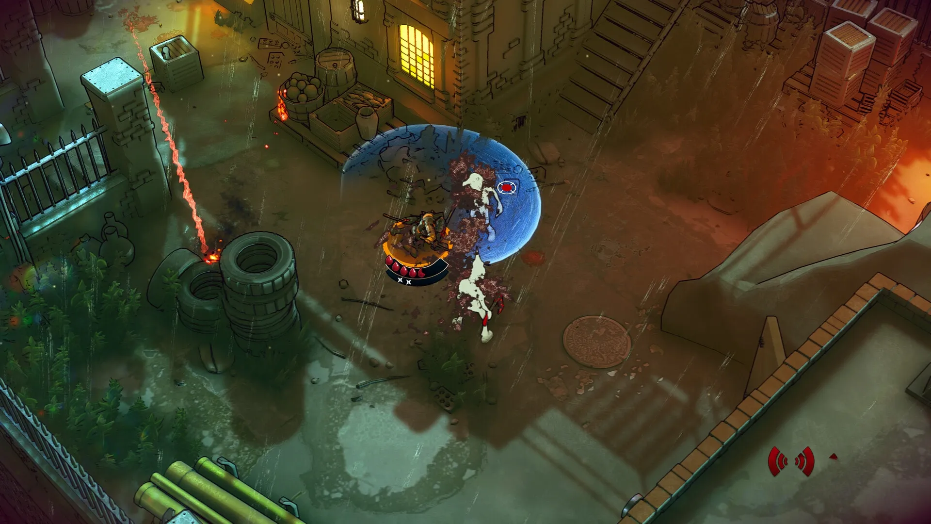 Cursed Blood: Screenshot showing game interface and gameplay elements