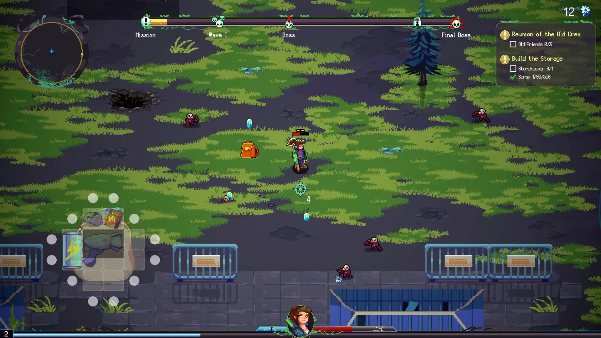 Dead Engine: Player character in grassy area battling zombies with mission objectives displayed