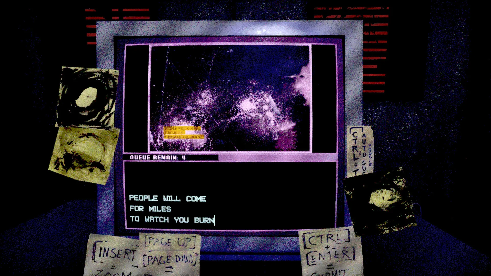 DEAD LETTER DEPT.: Screenshot showing game interface and gameplay elements