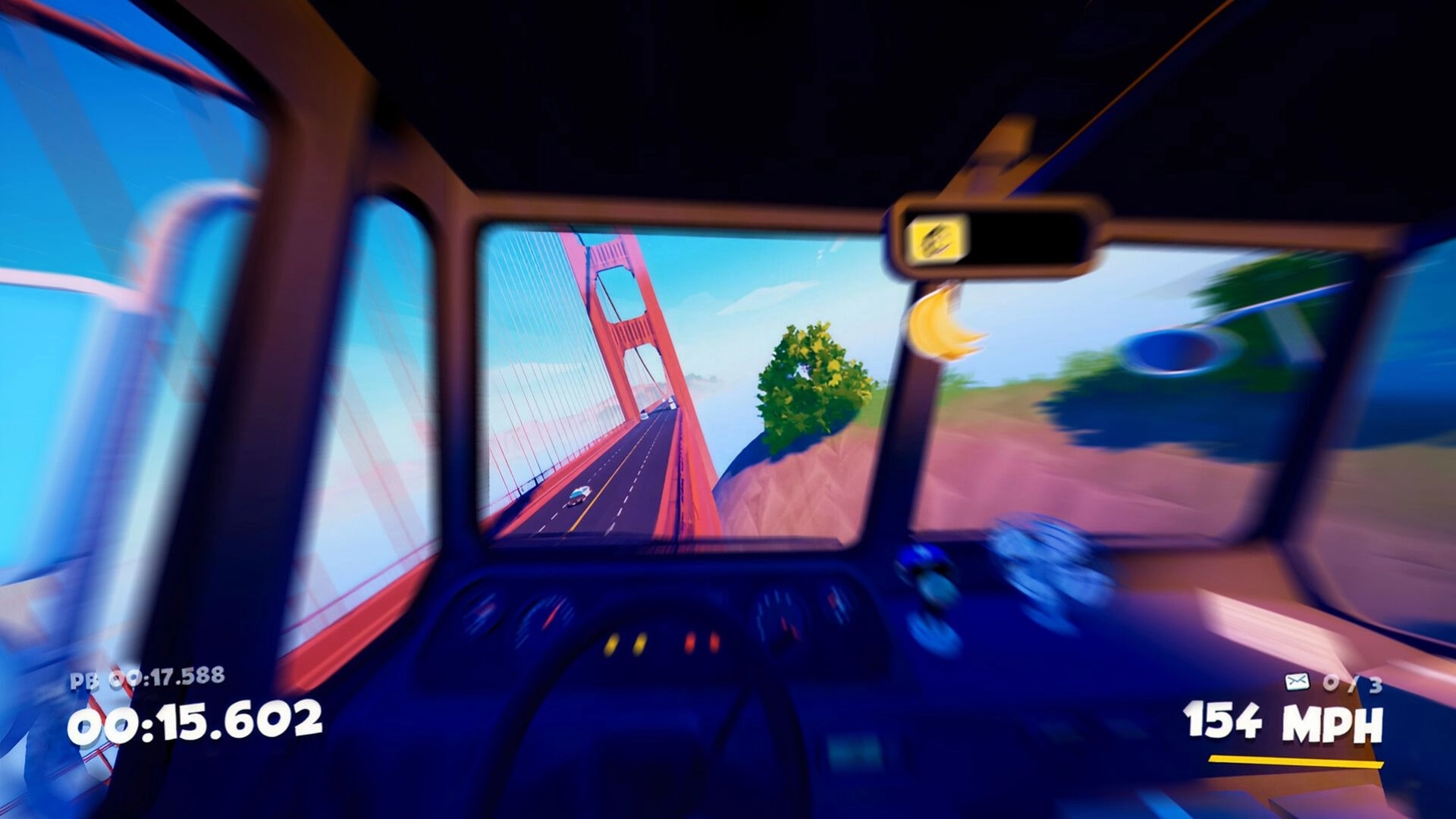 DEADLINE DELIVERY: Carl races mail truck across bridge at 154 MPH with countdown timer inside cab view