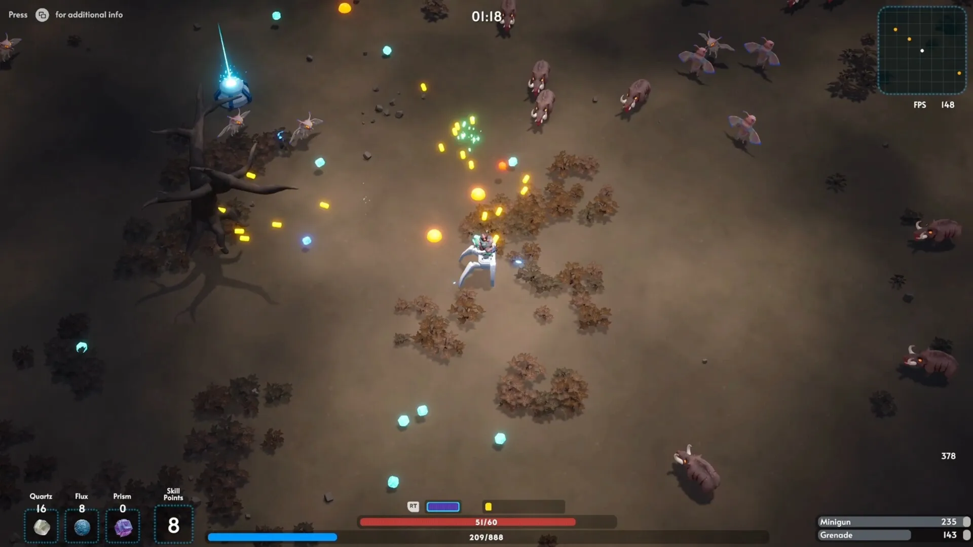 Demon Hunt: Player battles flying demons and beasts in a dark forest with UI showing resources and weapons.