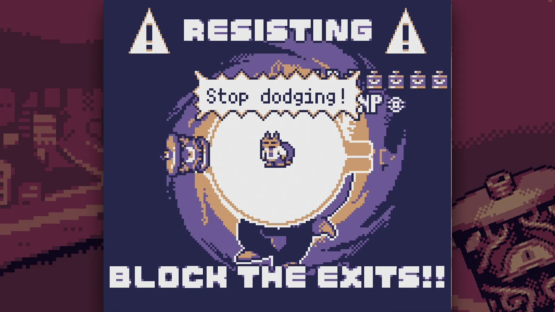 DRINKRIME: Jin confronts character with "Stop dodging!" in dark, circular interrogation scene