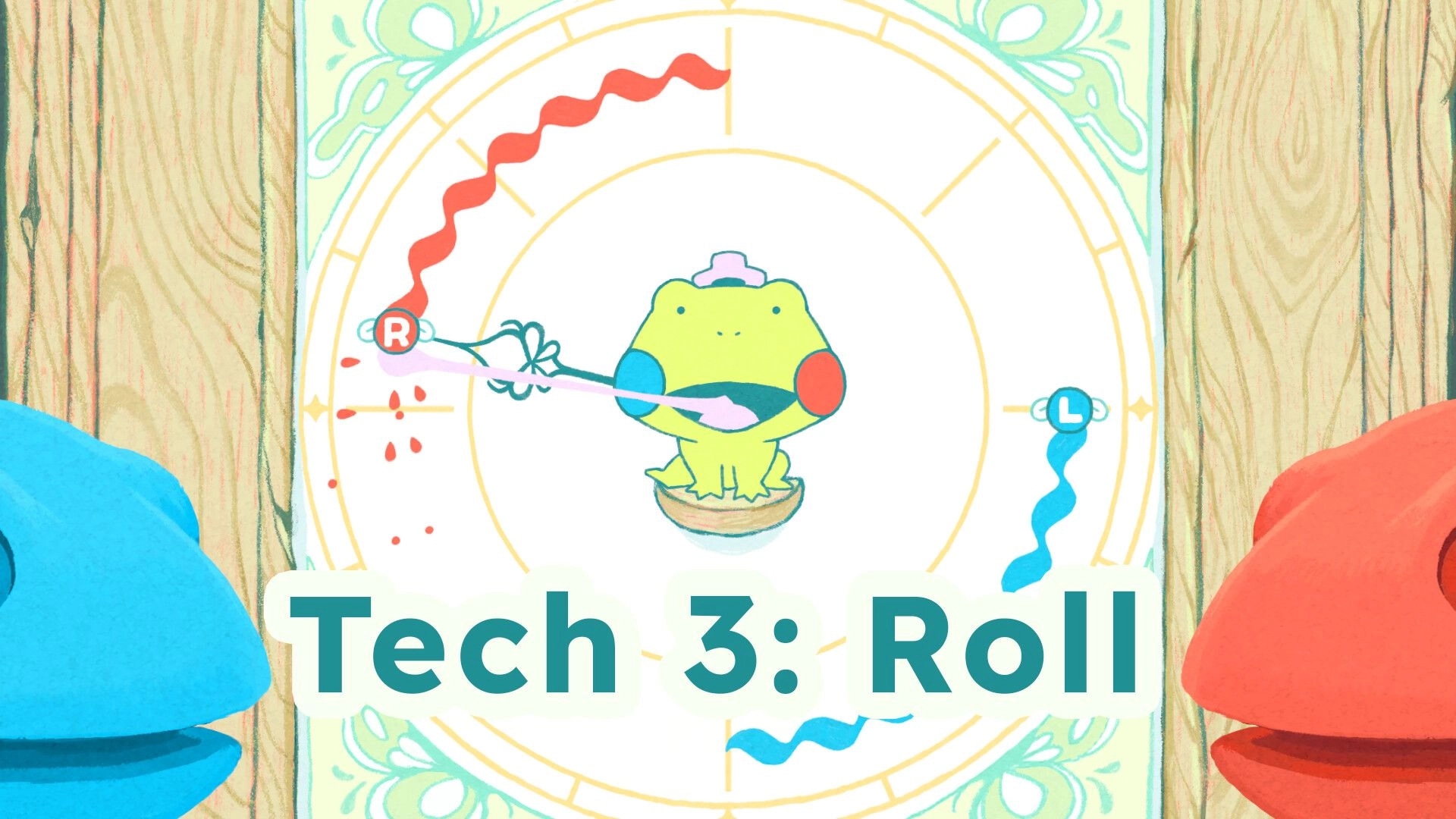 Frog In The Pocket: Frog timing a roll between R and L prompts on a circular meter, Tech 3 Roll screen.