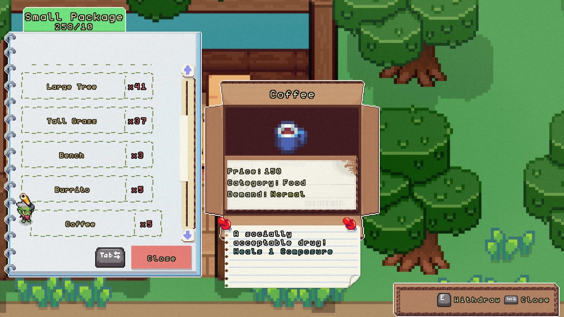 Gobutiko: Inventory screen with item details on coffee, showing price, category, and demand status.