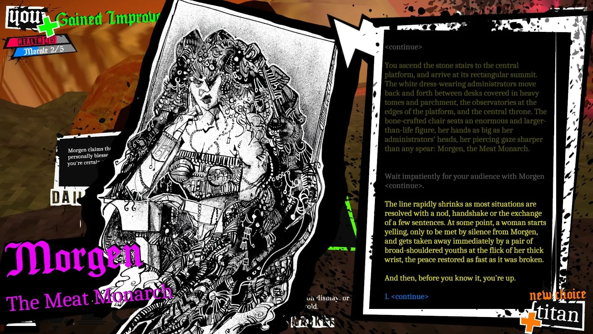 gorepunk: Screenshot showing game interface and gameplay elements