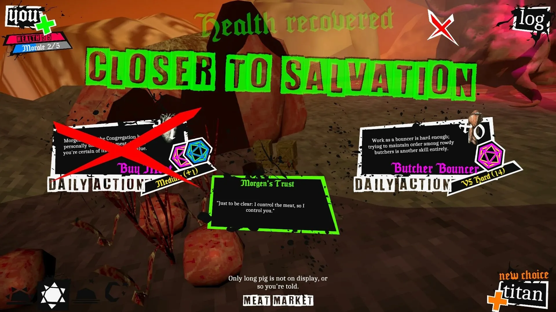 gorepunk: Screenshot showing game interface and gameplay elements