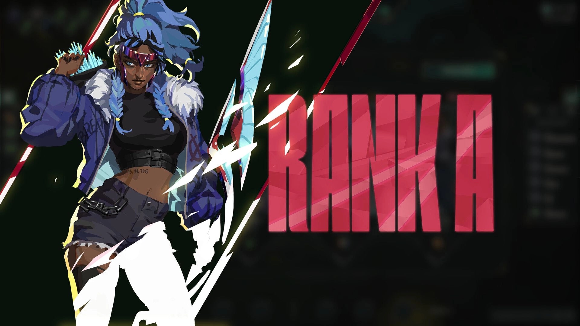 Guildrun: Character splash art of archer Ranna with bow and arrows beside large name text on dark UI.