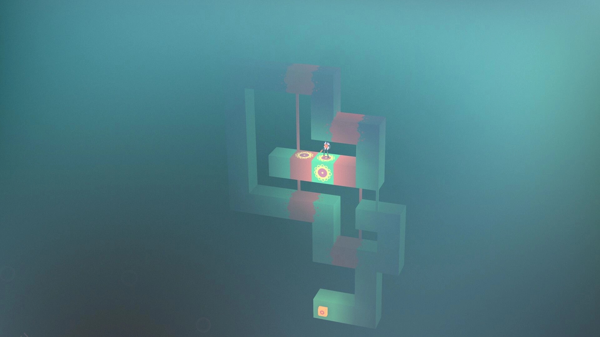 Hope Timbre: Mysterious creature on glowing path in abstract dreamlike environment with pastel colors