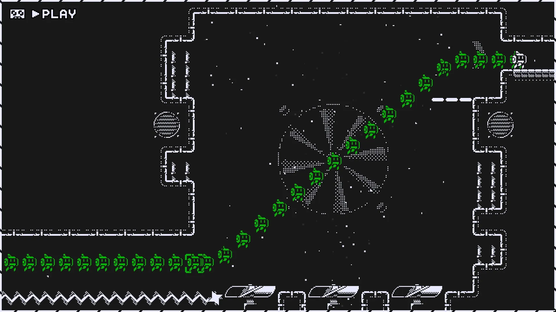 MotionRec: Player character recording movement across rotating platform in industrial-themed level