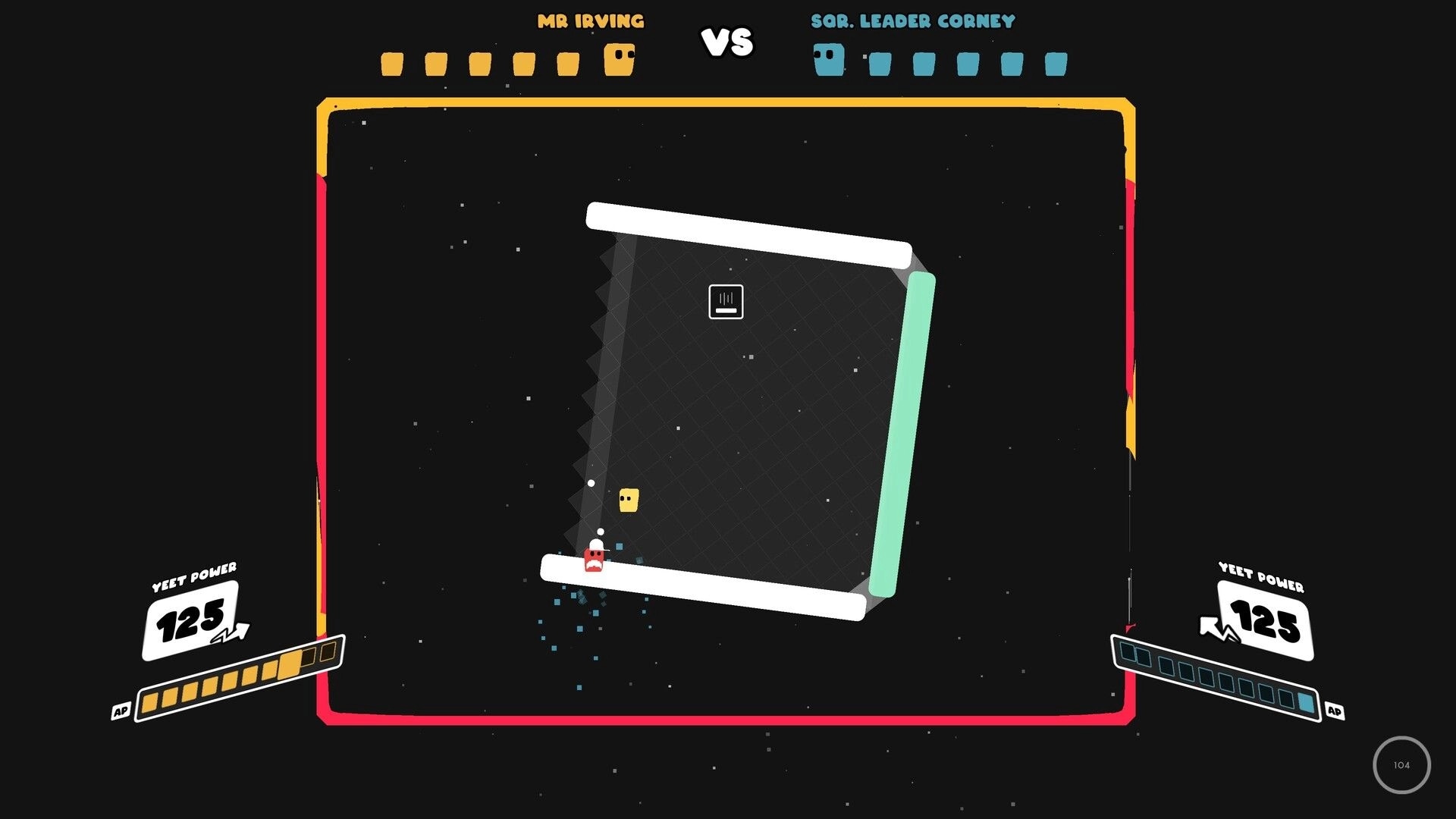 Nice To Yeet You: Mr. Irving vs Sqr. Leader Corney face off with yeet power meters in space arena