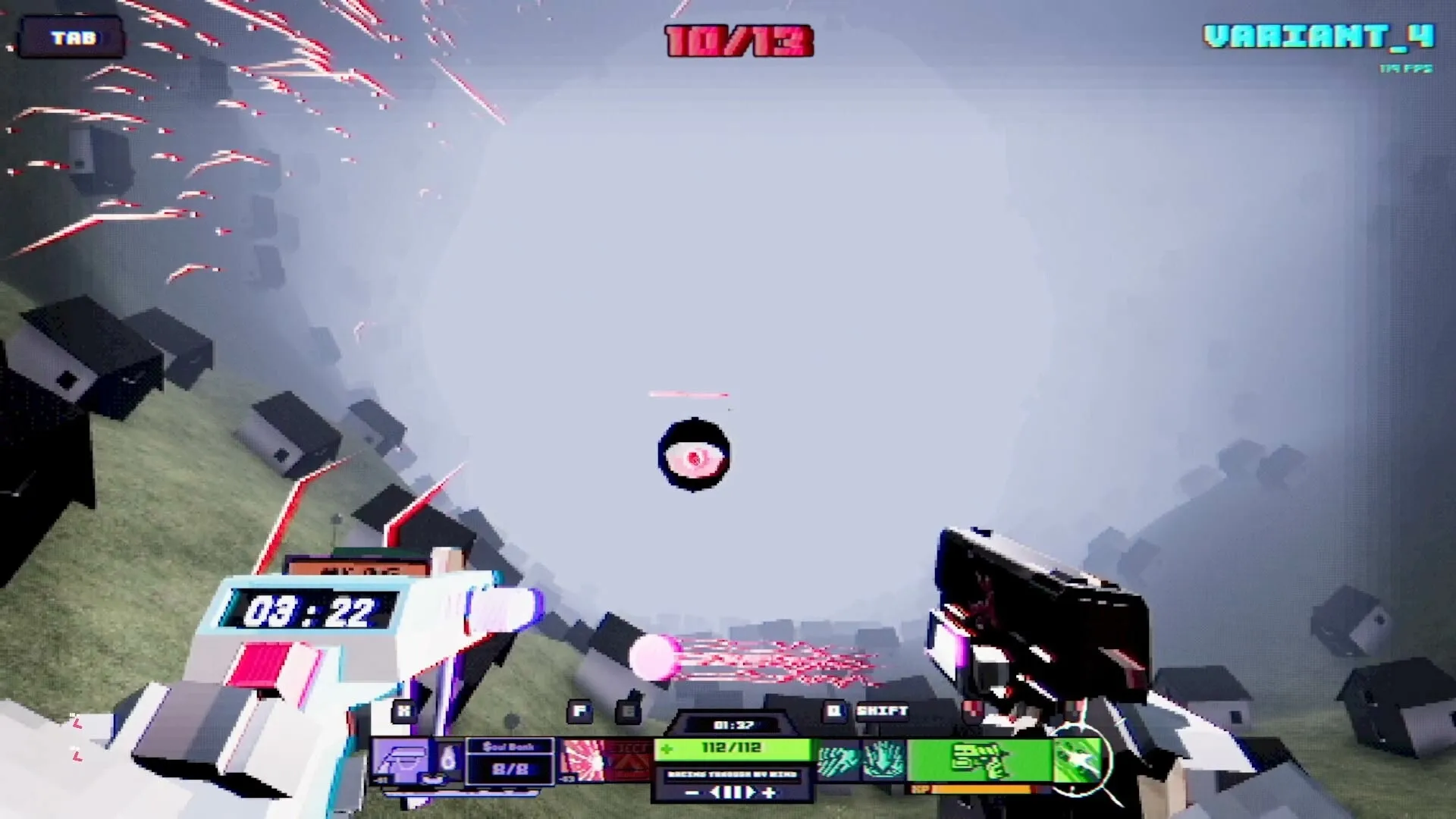 ODDCORE: Screenshot showing game interface and gameplay elements