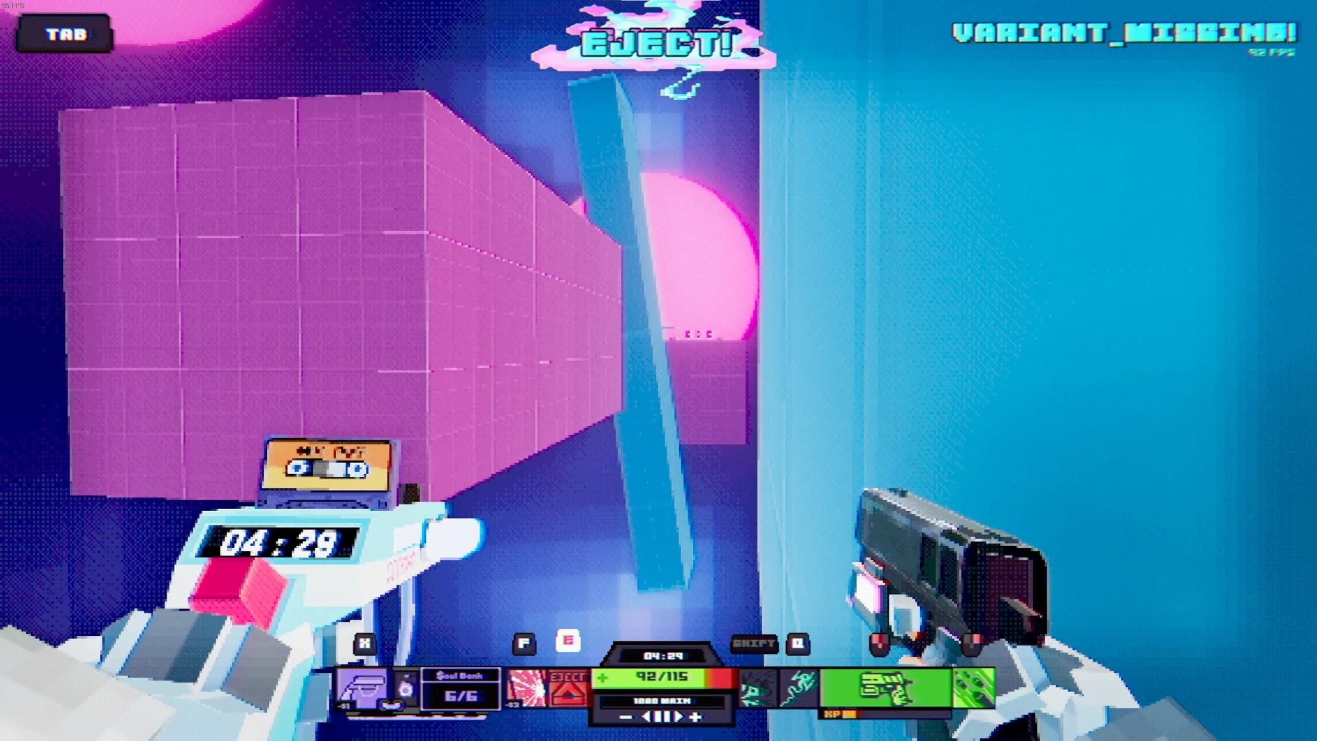 ODDCORE: Screenshot showing game interface and gameplay elements