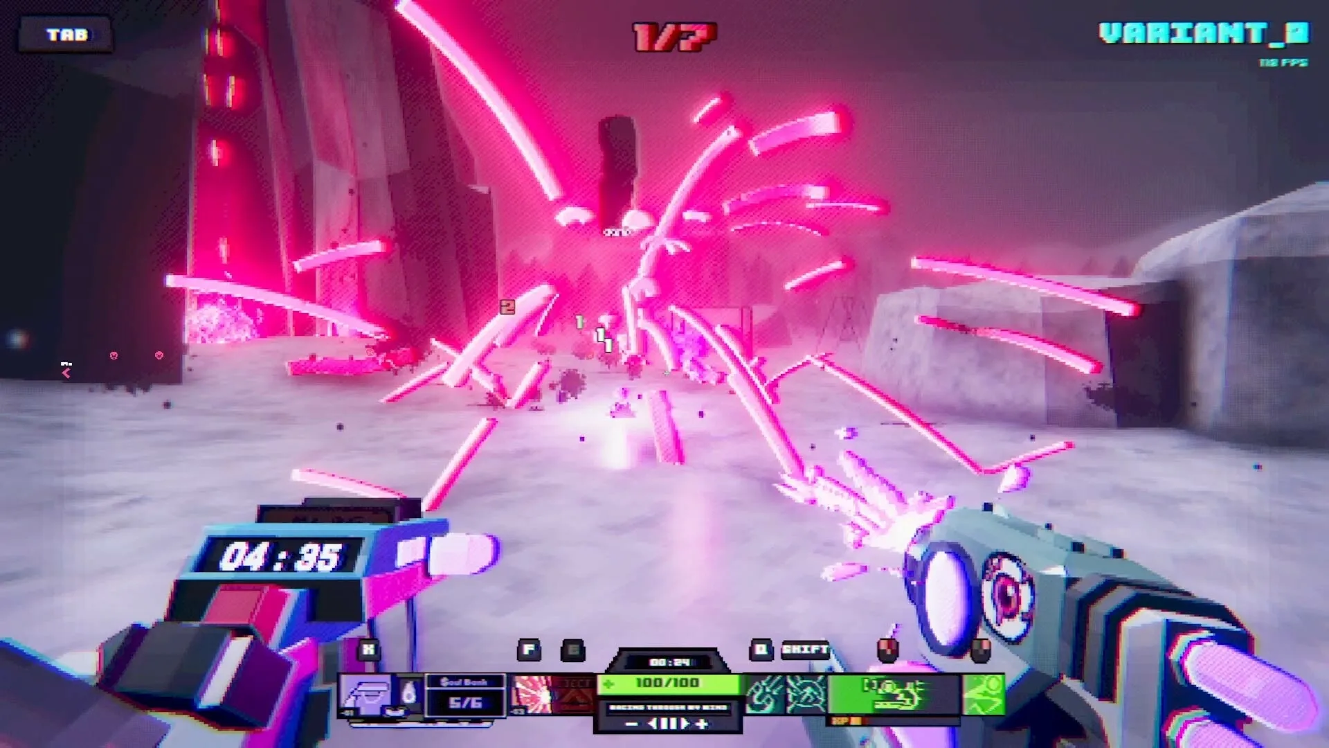 ODDCORE: Screenshot showing game interface and gameplay elements