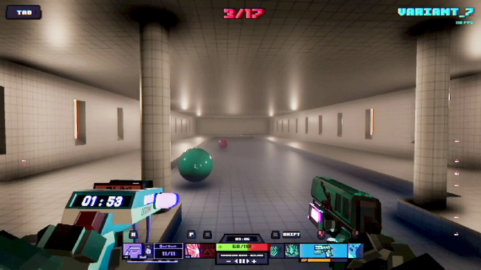 ODDCORE: Screenshot showing game interface and gameplay elements