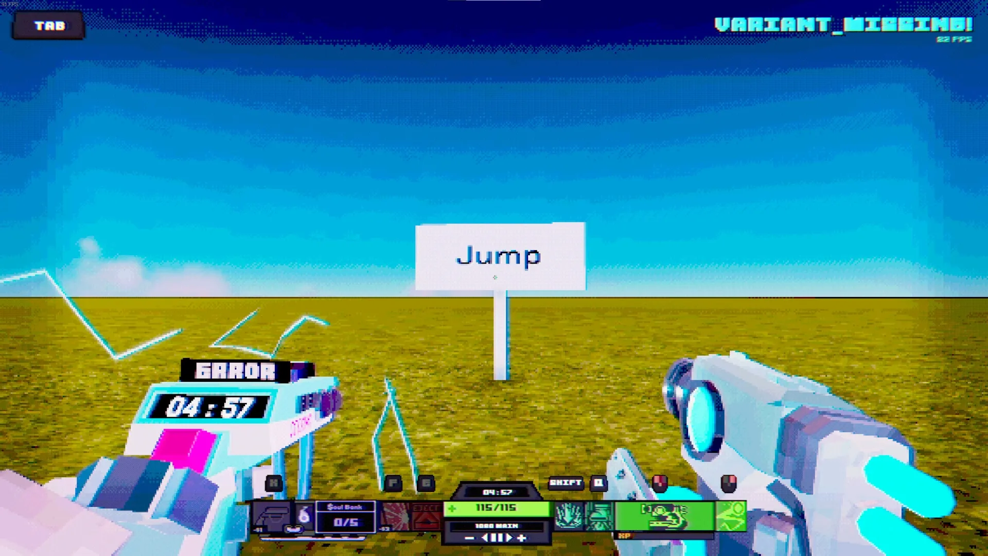 ODDCORE: Screenshot showing game interface and gameplay elements