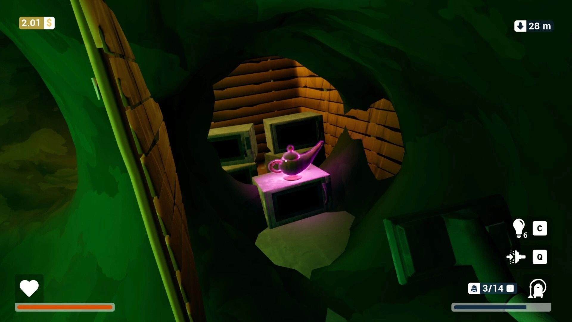 One Man´s Trash: Screenshot showing game interface and gameplay elements